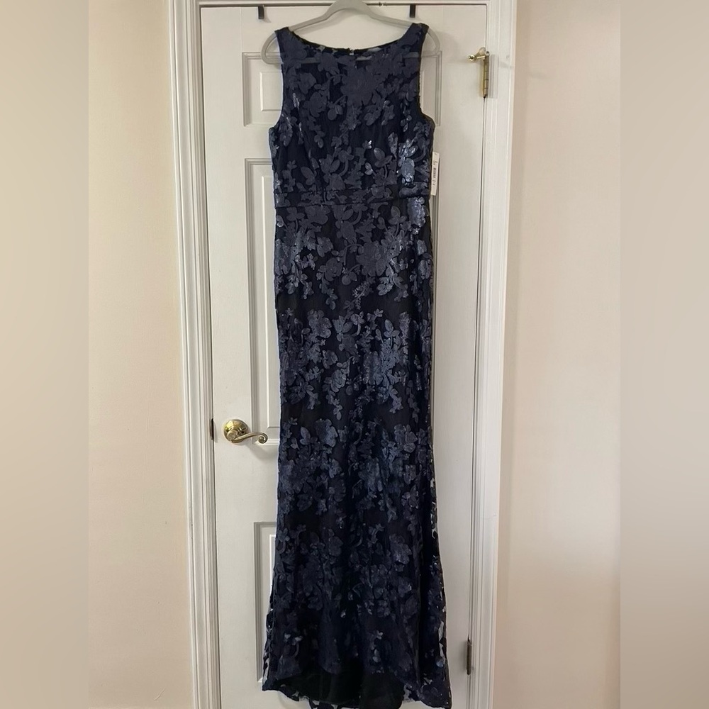 Elegant Navy Floral Dress
